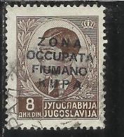 OCCUPAZIONI ITALIANE ITALY ITALIA ZONA FIUMANO KUPA 1941 OVERPRINTED SOPRASTAMPATO 8 D USED - Fiume & Kupa