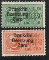 ZARA OCCUPAZIONE TEDESCA 1943 ESPRESSI SERIE COMPLETA MNH - Deutsche Bes.: Zara