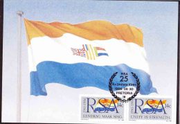 South Africa -1986 - 25th Anniversary Of RSA, Flag - Maximum Card / Postcard - Afrique Du Sud