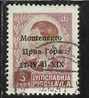 OCCUPAZIONE ITALIANA ITALY ITALIA MONTENEGRO 1941 SOPRASTAMPATO OVERPRINTED  3 D USED - Montenegro