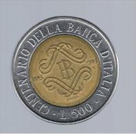 ITALIA - ITALY = 500 Liras 1993 KM160 - Centenari De La Banca - Gedenkmünzen