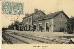 CPA (51)    ESTERNAY  La Gare (leger Defaut Bord Bas) - Esternay