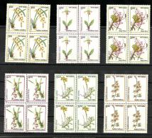 INDIA, 1991, Orchids, Set 6 V, Blocks Of 4, MNH, (**) - Ongebruikt
