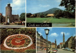 AK Görlitz, Marienplatz, Landeskrone, Blumenuhr, Leninplatz, Ung, 1973 - Goerlitz