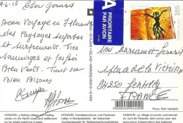 ISLAND 165 ORLOG GUDANNA Sur CARTE POSTALE HUSAVIK - Cartas & Documentos