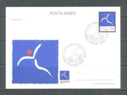 1997 TURKEY 1ST WORLD AIR GAMES LOGO - MICROLIGHT POSTCARD - Postal Stationery