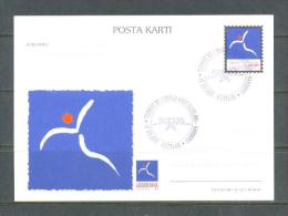 1997 TURKEY 1ST WORLD AIR GAMES LOGO - ACROBATICS POSTCARD - Postwaardestukken