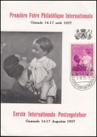 Belgium 1937, Souvenir Leaf - Covers & Documents