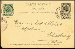 Belgium 1898, Postal Stationery Farciennes To Strasbourg - Carte-Lettere