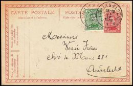 Belgium 1922, Uprated Postal Stationery - Cartes-lettres