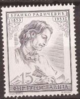 1953 X  734   JUGOSLAVIJA  BRANKO RADICEVIC POETA DICHTER  MNH - Used Stamps