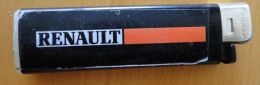 Briquet Publicitaire, Renault / Feudor, Made In France / Noir Rouge / Publicité Marque De Voiture - Autres & Non Classés