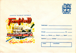 TRAM, TRAMWAYS, URBAN TRANSPORTATION, COVER STATIONERY, ENTIERE POSTAUX, 1989, ROMANIA - Tranvie