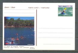 1999 TURKEY TOURISM - CANOE - KATRANCI BAY POSTCARD - Interi Postali