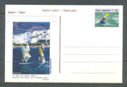 1999 TURKEY TOURISM - CANOE - WINDSURFING - BODRUM POSTCARD - Enteros Postales