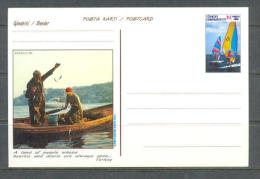 1999 TURKEY TOURISM - WINDSURFING - FISHERMEN POSTCARD - Enteros Postales