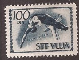 1952 X 60-65  JUGOSLAVIJA SLOVENIJA CROAZIA TRIESTE B SPORT TUFFI  Jump Into The Water MNH - Tuffi