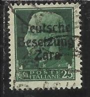 ZARA OCCUPAZIONE TEDESCA GERMAN OCCUPATION 1943 SOPRASTAMPATO D'ITALIA ITALY OVERPRINTED CENT. 25 USATO USED OBLITERE' - Deutsche Bes.: Zara