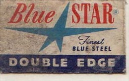 RAZOR BLADE RASIERKLINGE BLUE STAR DOUBLE  FINEST BLUE STEEL    Nicht Ohne Rasierer Gefüllt - Lames De Rasoir