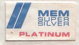 RAZOR BLADE RASIERKLINGE MEM SUPER SILVER  PLATINUM  Nicht Ohne Rasierer Gefüllt - Rasierklingen