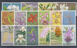 130504198  BARBADOS  YVERT  Nº  373/388  **  MNH - Barbades (1966-...)