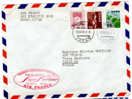 Lettre De Tokyo (13.04.1958) Pou Paris Aviation (14.04.1958) Liaison Aerienne Transpolaire_Air France_SuperStarliner - Cartas & Documentos