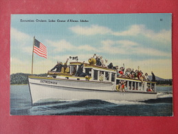 Idaho > Excursion Cruiser  Lake  Coeur D'Alene   Linen Not Mailed  Ref 992 - Coeur D'Alene