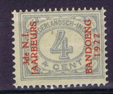 Dutch East Indies, Nederlands Indie, 4 Ct Met Opdruk "3de N.I. JAARBEURS BANDOENG 1922" NVPH 153. MH/* - Netherlands Indies