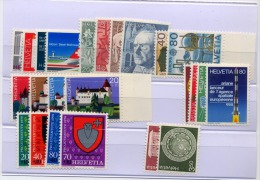 SVIZZERA ANNATA 1979 24 Valori  NUOVI PERFETTI  MNH** - Neufs