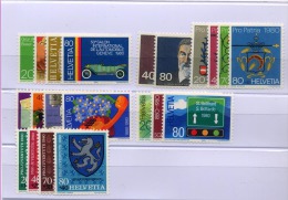 SVIZZERA ANNATA 1980 21 Valori  NUOVI PERFETTI MNH**. - Nuovi