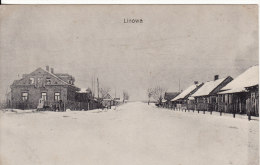 LINOWA (Polen-Pologne) Village En Hiver 1918 - VOIR 2 SCANS - - Polonia