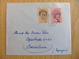 SUIZA SUISSE  CARTA  CIRCULADA EL  19 - 12 - 1972   DE AUBONNE - BARCELONA    Yvert Nº 909 + 911 - Lettres & Documents