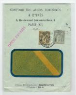 LETTRE TYPE SAGE TARIF PAPIERS D' AFFAIRES 1913 PARIS LA BASTILLE - Tarifs Postaux