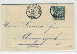 LETTRE TYPE SAGE PERFORE  C P CAMILLE PROST LONS LE SAUNIER JURA - Other & Unclassified