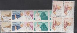 O) 1980 BRAZIL, VISIT JOHN PAUL II TO BRAZIL. BLOCK FOR 4 MNH. - Unused Stamps