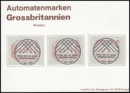 Great Britain 1984, FDC Cover With ATM Stamps - Maschinenstempel (EMA)