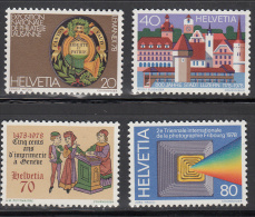 Switzerland  Scott No. 652-55 Mnh  Year 1978 - Ongebruikt