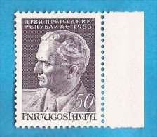 1953 X  728  JUGOSLAVIJA TITO FIRST PRESIDENT ARTE  MNH - Neufs