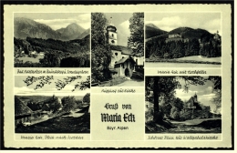 Gruß Von Maria Eck  -  Bayr. Alpen  -  Mehrbild Ansichtskarte  Ca.1960    (1852) - Traunstein