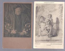 2 OLD GERMAN MINT POSTCARDS WITH PAINTING REMBRANDT - Rembrandt
