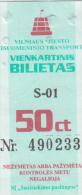 Lithuania Vilnius  Trolleybus Tickets - Europa