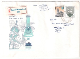 Slovakia 1997. Postal Stationery Cover Registered BANSKA STIAVNICA  1   Label Postmark - Covers & Documents