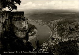 AK Festung Königstein Nach Königstein, Gel, 1964 - Koenigstein (Saechs. Schw.)