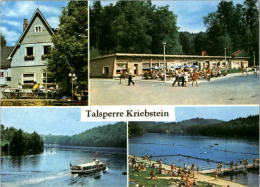 AK Talsperre Kriebstein,HO-Gaststätte,Ladenstraße,MS Sachsen, Freibad, Gel, 1975 - Mittweida