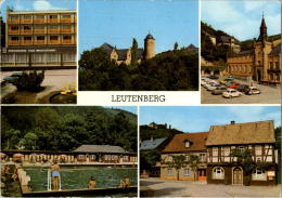 AK Leutenberg, Schwimmbad,Rathaus,Hauptstraße,FDGB-Heim Niederkirchner,gel,1976 - Leutenberg