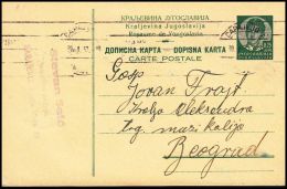 Yugoslavia 1937, Postal Stationery Sarajevo To Beograd - Lettres & Documents