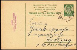 Yugoslavia 1938, Postal Stationery Šabac To Beograd - Lettres & Documents