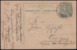 Yugoslavia 1926, Postal Stationery Cetinje  To Beograd - Covers & Documents