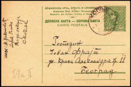 Yugoslavia 1926, Postal Stationery Skopje To Beograd - Covers & Documents