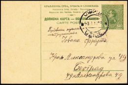 Yugoslavia 1928, Postal Stationery Uzice To Beograd - Cartas & Documentos